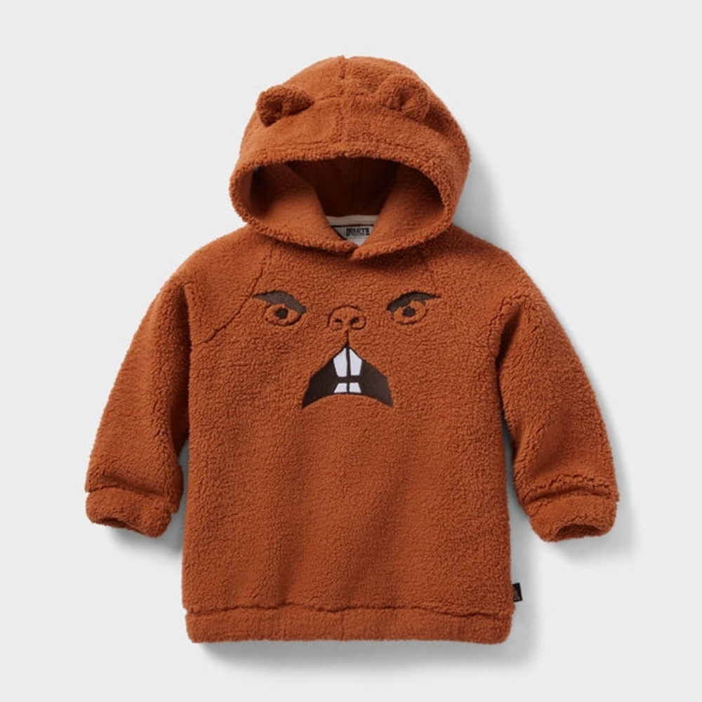 Duluth Trading Co Brown Kids Fleece Jacket with Animal Face
